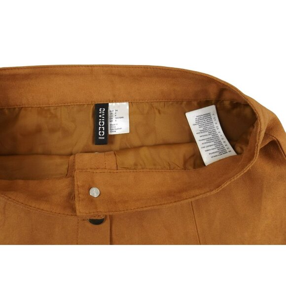 Divided H & M Woman's Faux Suede A-Line Skirt Light Rust Color Size 4 JH959 - Picture 5 of 5